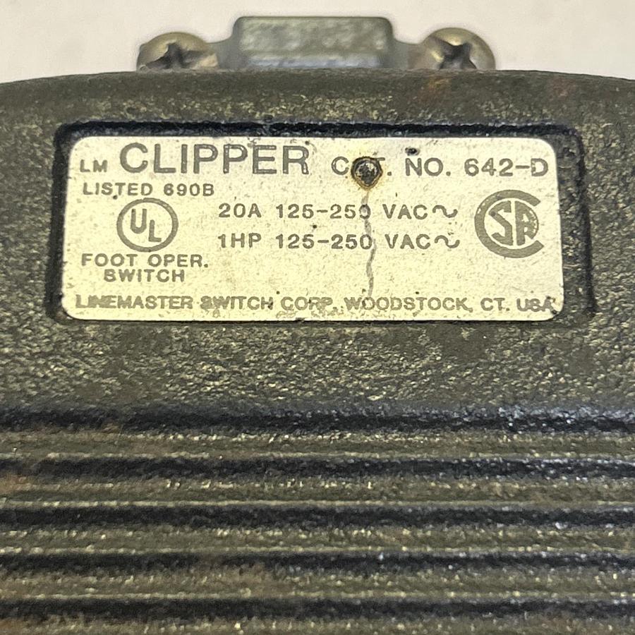 Used CLIPPER,642-D,FOOT SWITCH