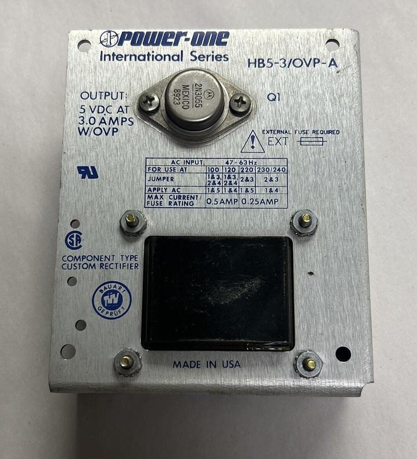 Used POWER-ONE,HB5-3/OVP-A,POWER SUPPLY