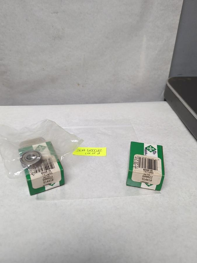 INA,60002Z,DEEP GROOVE BALL BEARING DOUBLE SHIELDED LOT OF 2 NOS