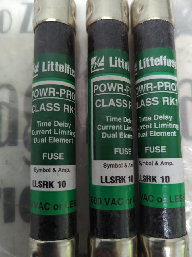 LITTELFUSE,LLSRK 10,POWR-PRO FUSES LOT OF 3 NOS