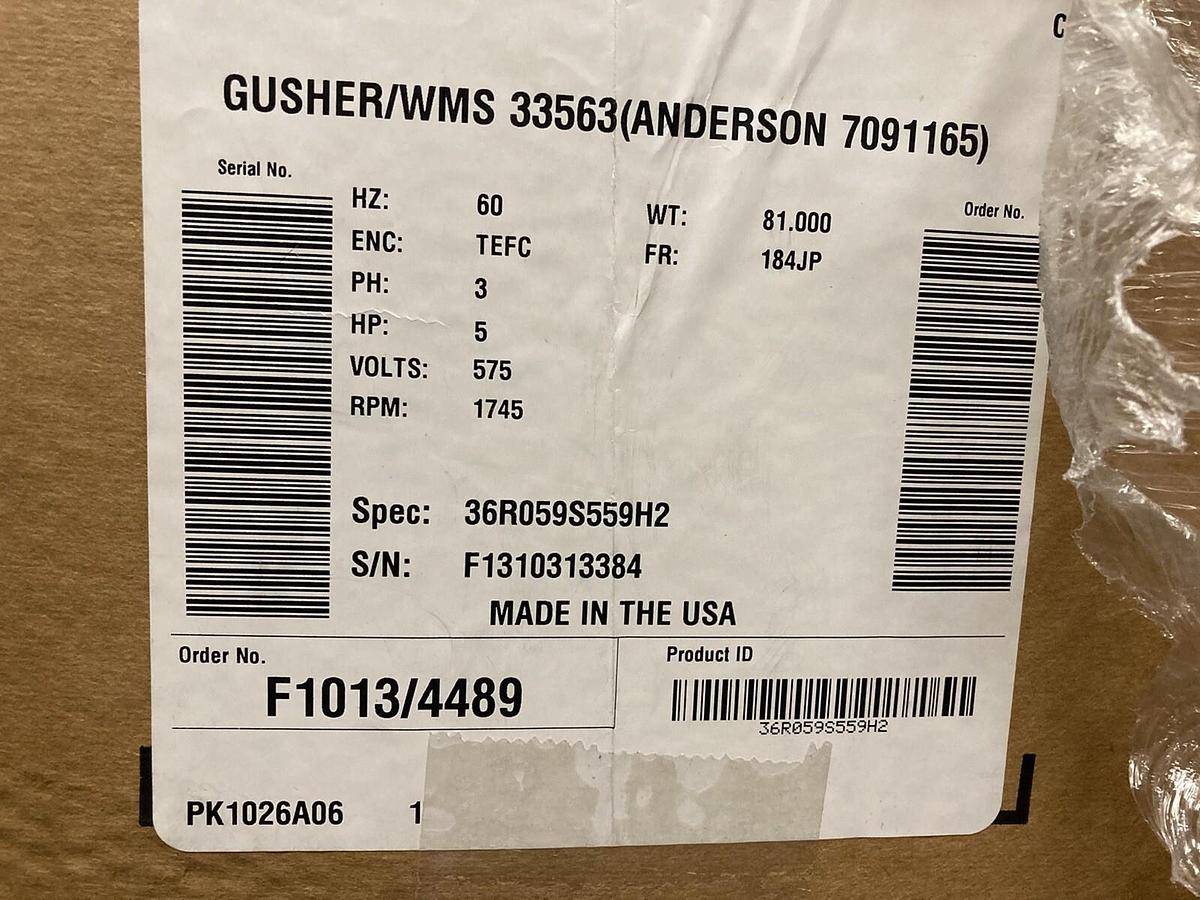 Baldor Reliance,36R059S559H2,5 HP Industrial Motor 1745RPM  575V  184JP Frame