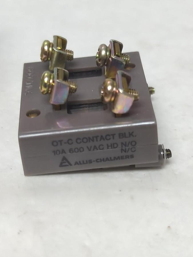 ALLIS-CHALMERS,OT-C,CONTACT BLOCK 10A 600V AC HD N/O N/C NOS