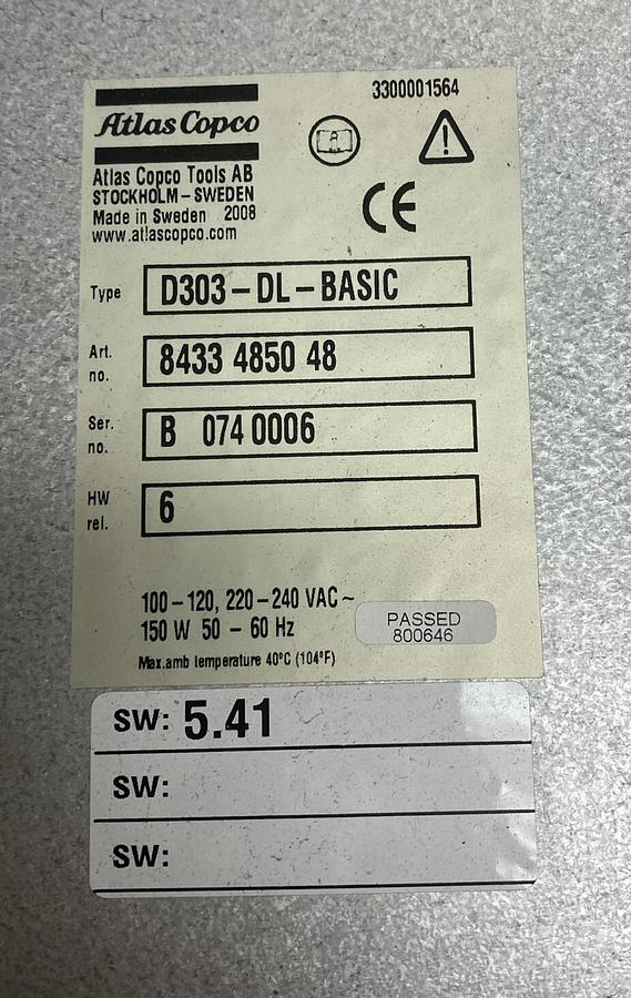 Used Atlas Copco Tools,D303-DL-Basic Tensor,DL Controller With Electric Screwdriver