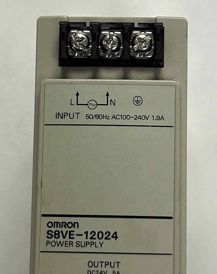 Used OMRON,S8VE-12024,POWER SUPPLY 5A 24VDC 100-240VAC