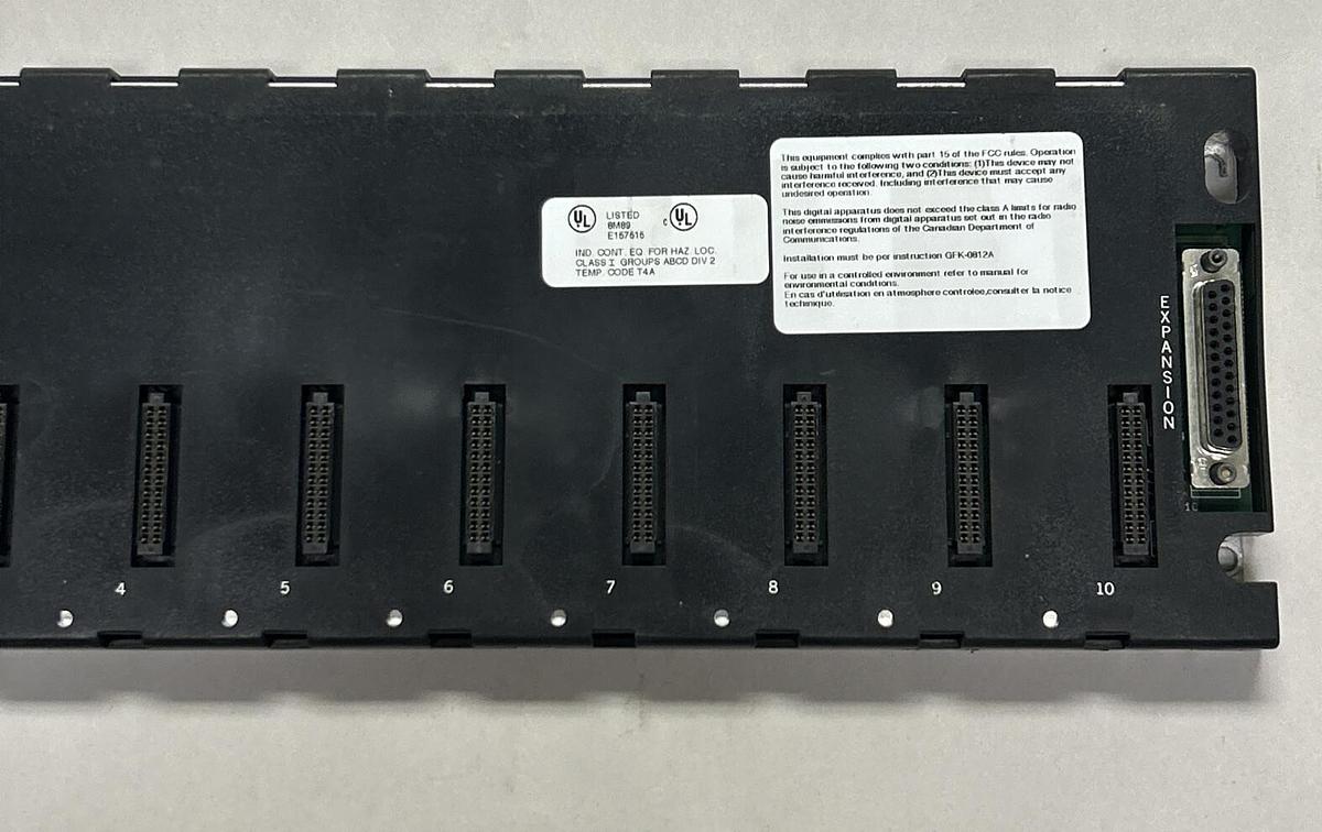 Used GE FANUC,IC693CHS392E,10 SLOT EXPANSION BASEPLATE