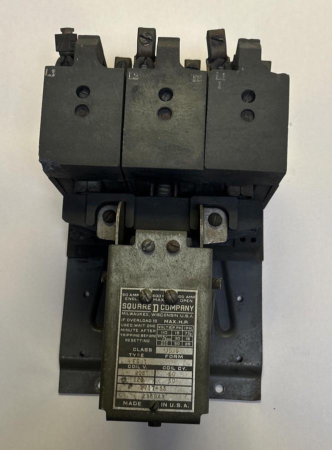 Used SQUARE D,8536EG-1,MOTOR STARTER 90A 600V