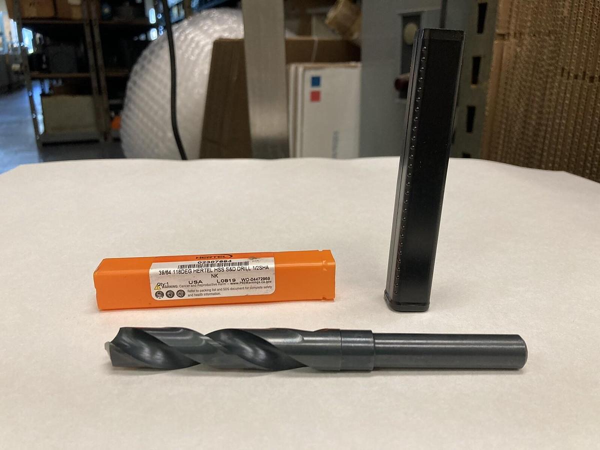 Hertel,02387694,39/64 INCH HSS Silver & Deming Drill Bit