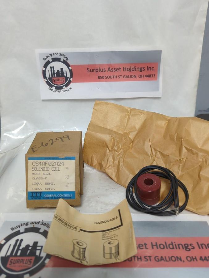 ITT GENERAL CONTROLS,CS4AF02A24,SOLENOID COIL 120/110V 60/50HZ NOS