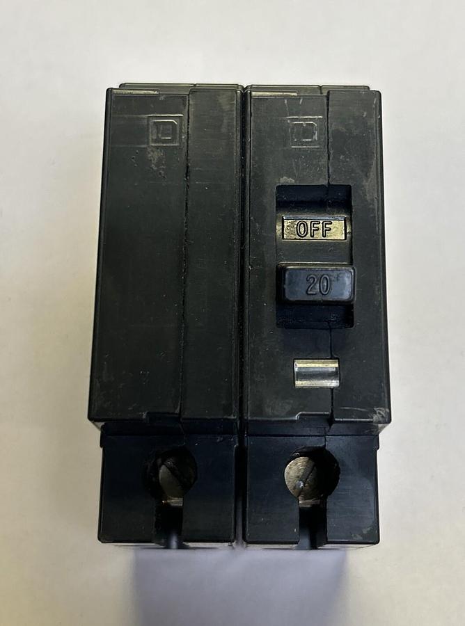 Used SQUARE D,EHB24020,CIRCUIT BREAKER 20A 240V 2P