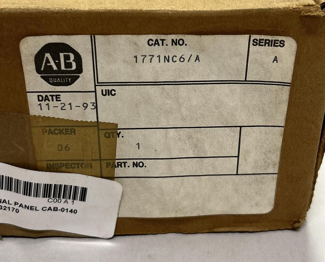 ALLEN BRADLEY,1771-NC6,SER A ANALOG CABLE NEW