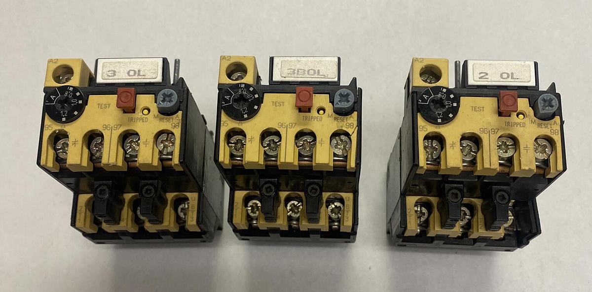 Used ALLEN BRADLEY,193-BSB-12,SER B OVERLOAD RELAY 0.8-1.2A LOT OF 3