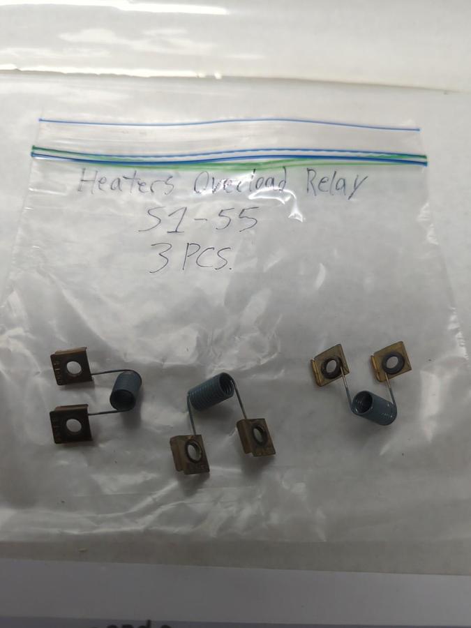 Used JOSLYN CLARK,S1-55,OVERLOAD THERMAL HEATER ELEMENT LOT OF 3 PRE-OWNED