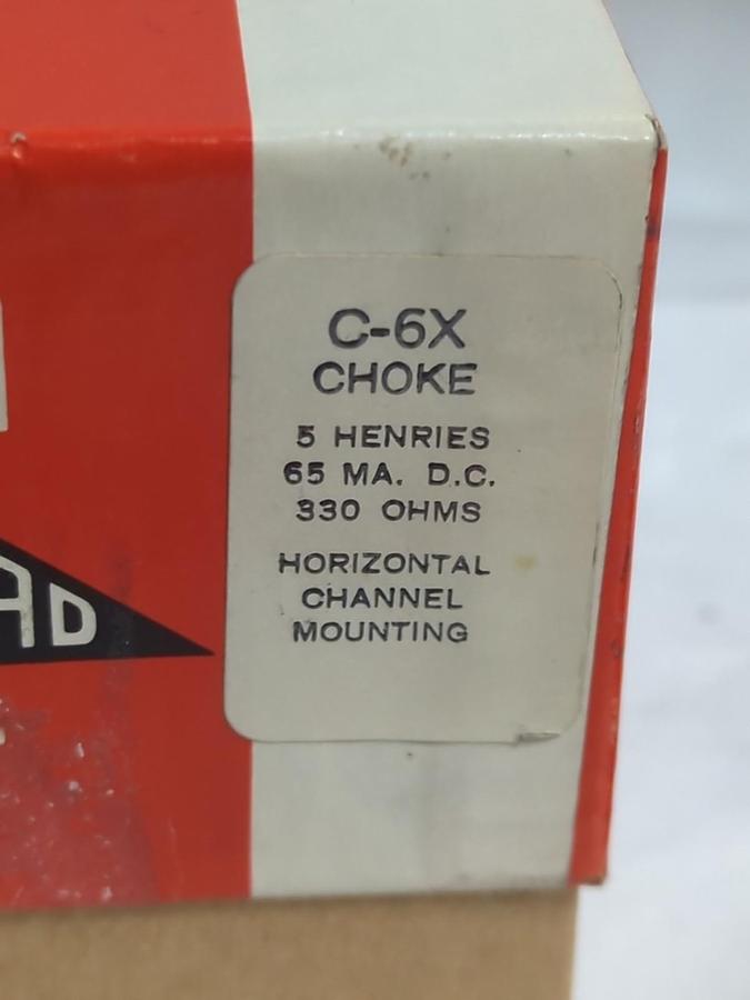 MAGNETEK,C-6X,TRIAD FILTER CHOKE 5-HY 65MA.DC 330OHMS NOS