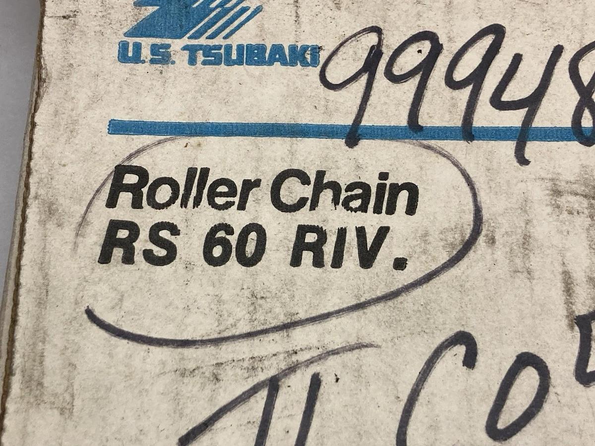 Used Tsubaki,RS 60 RIV,Roller Chain 160 Links 10' Length