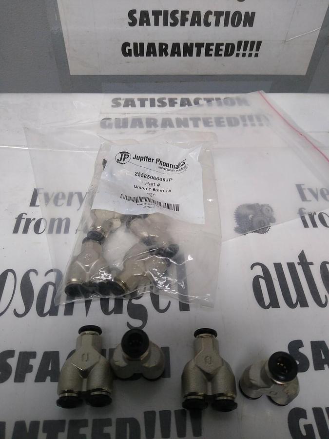 Used JUPITER PNEUMATICS,2558506665JP,6MM UNION Y LOT OF 9