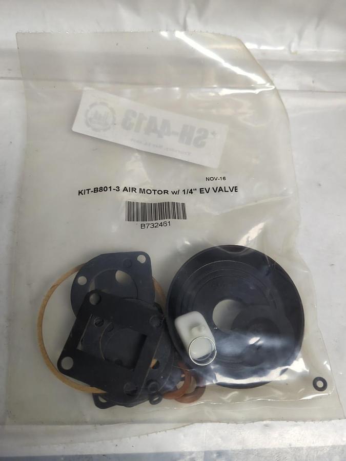 PARKER BELLOWS,B801-3,AIR MOTOR W/1/4 INCH EV VALVE KIT NOS