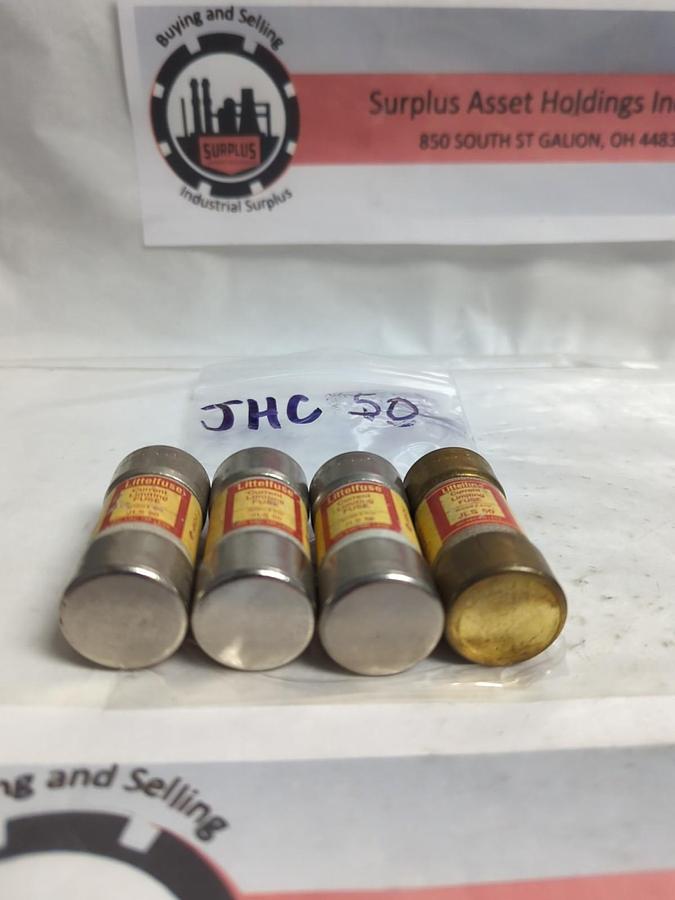 Used LITTELFUSE,JLS 50,CURRENT LIMITING 50 AMP FUSE LOT OF 4 PRE-OWNED