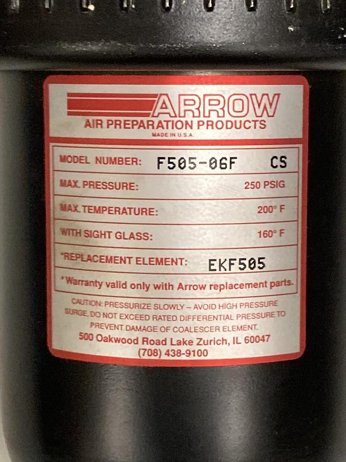 Arrow,F505-06F CS,Coalescer 250 PSIG