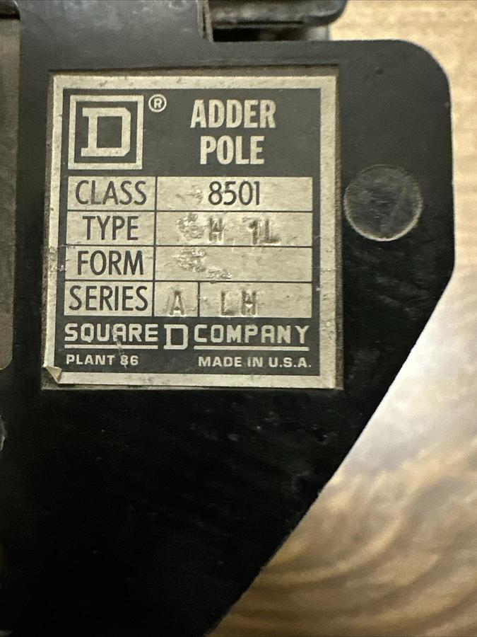 Used Square D,HO-80,6 Pole Contactor