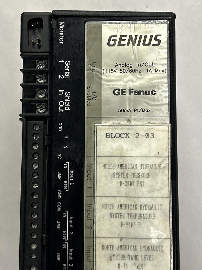 Used GE FANUC,IC660EBA100/IC660EBA100D,GENIUS BLOCK I/O MODULE