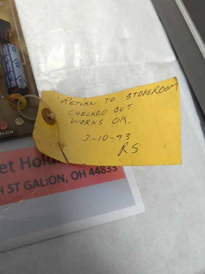 Used NOVATRONICS,UDC C-9012,CIRCUIT BOARD REV. L PRE-OWNED