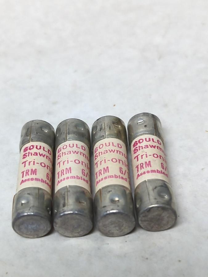 GOULD SHAWMUT,TRM 6/10,TRI-ONIC FUSE LOT OF 4 NOS