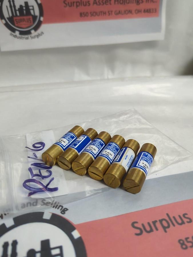 COOPER BUSSMANN,REN6,RENEWABLE 6 AMP FUSE LOT OF 6 PRE-OWNED