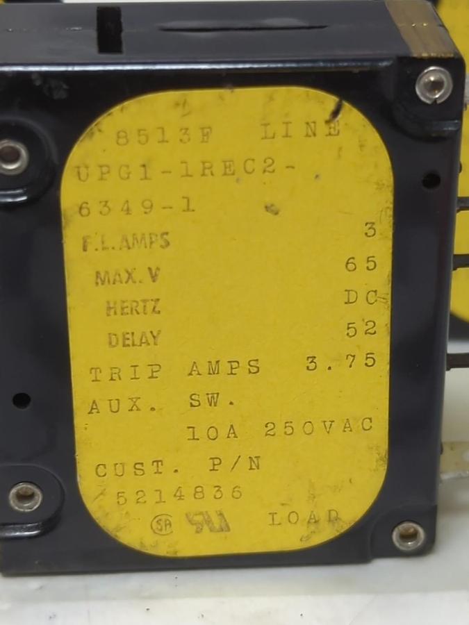 Used AIRPAX,UPG1-1REC2-6349-1,CIRCUIT BREAKER 3 AMP LOT OF 3 PRE-OWNED