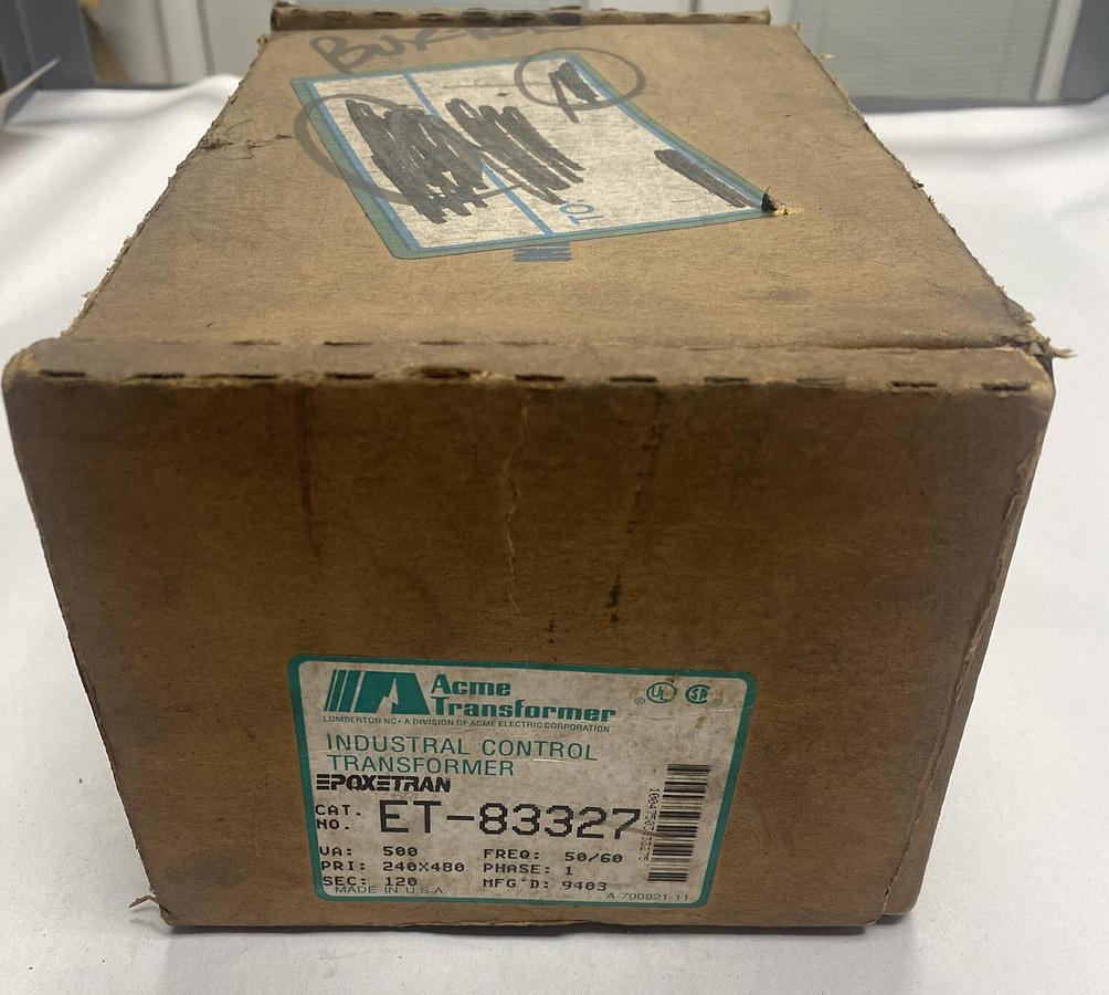 Acme,ET-83327,Transformer 500VA NOS