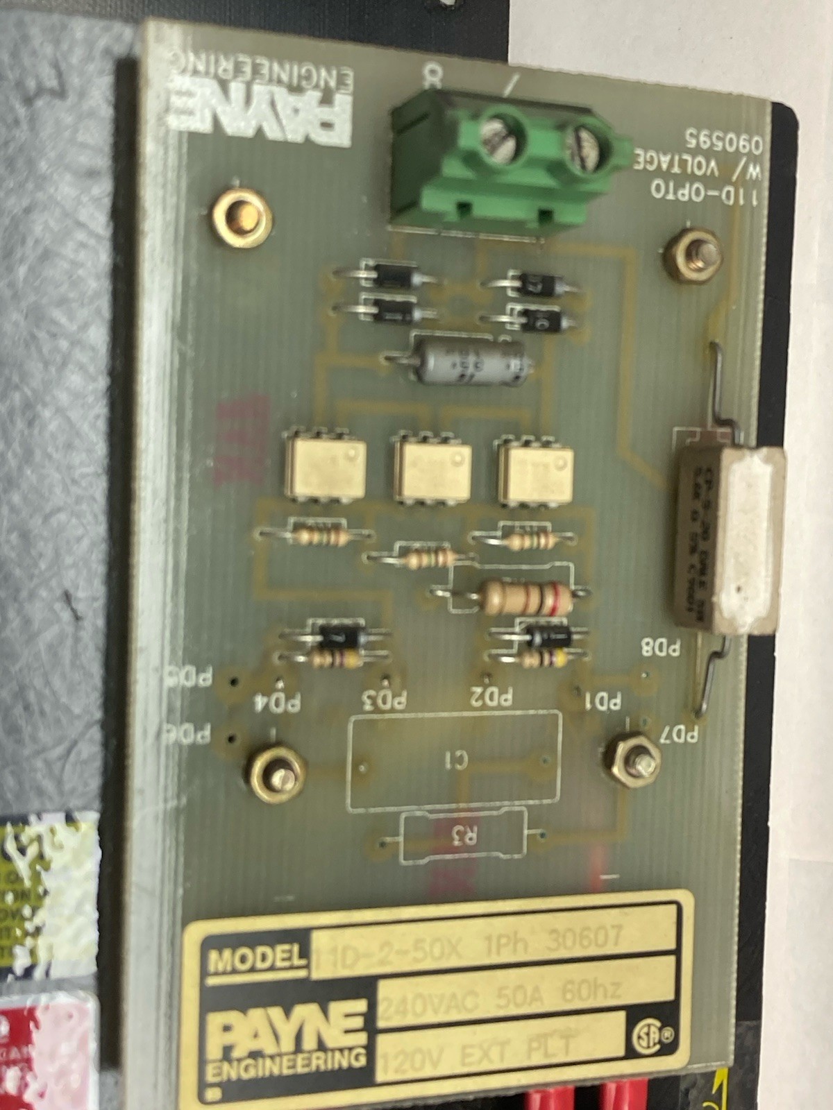 Used Payne Engineering,11D-2-50X,1-Phase Power Control 240Vac 50A 60Hz