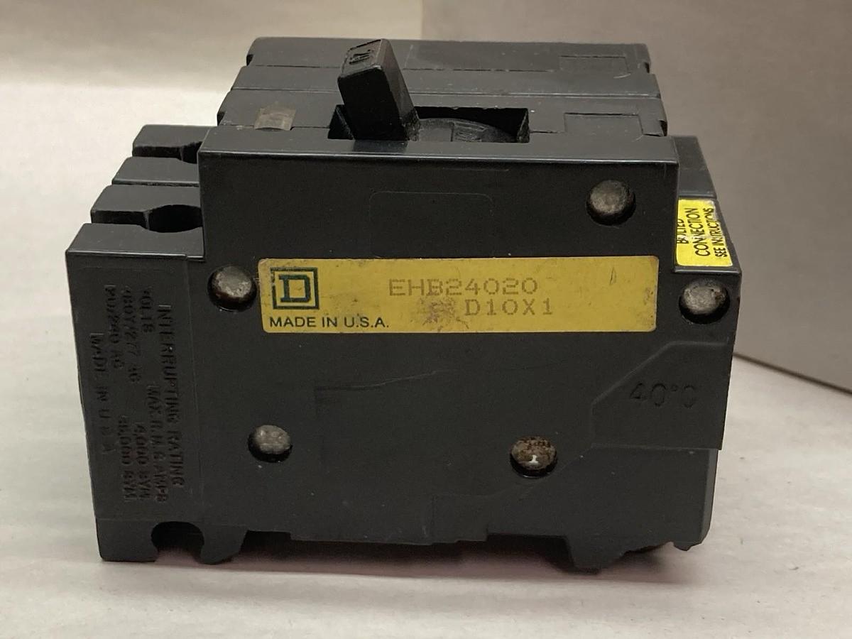 Used Square D,EHB24020,Circuit Breaker 20A 2Pole