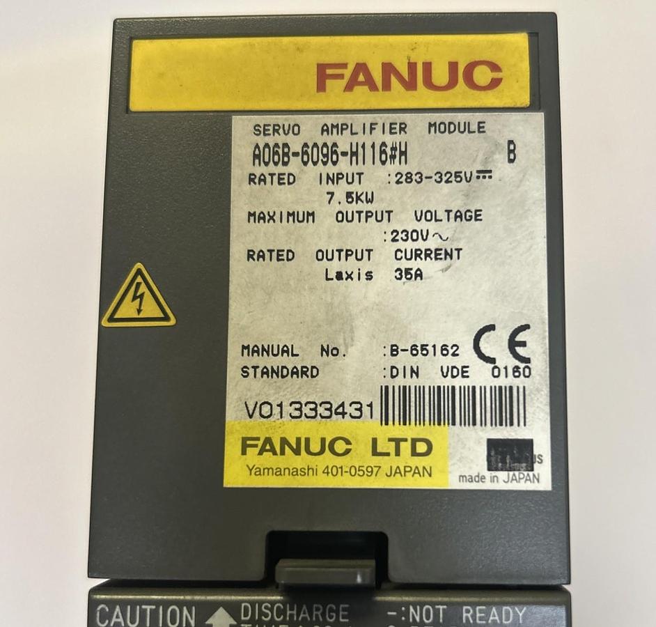 Used FANUC,A06B-6096-H116,SERVO AMPLIFIER MODULE