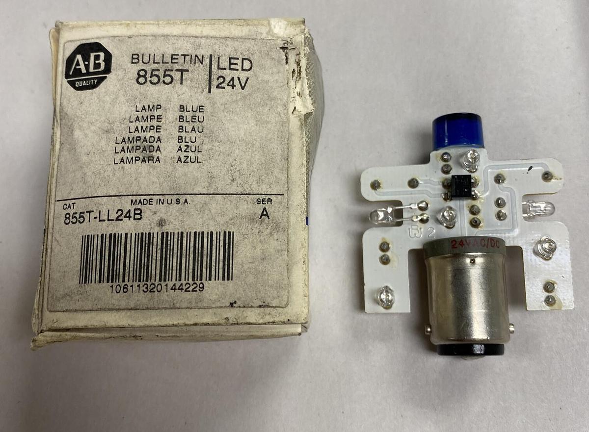 Allen-Bradley,855T-LL24B,Ser A LED Lamp Socket-Mount Blue 24VAC/DC