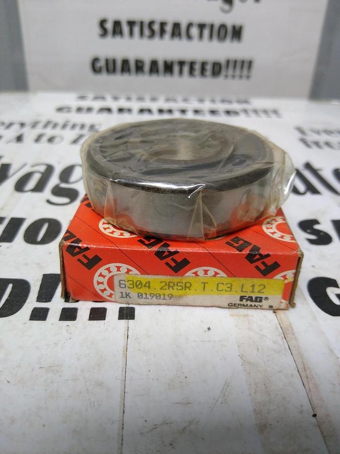 Fag,6304-2RSR-T-C3-L12,Deep Groove Ball Bearing NOS
