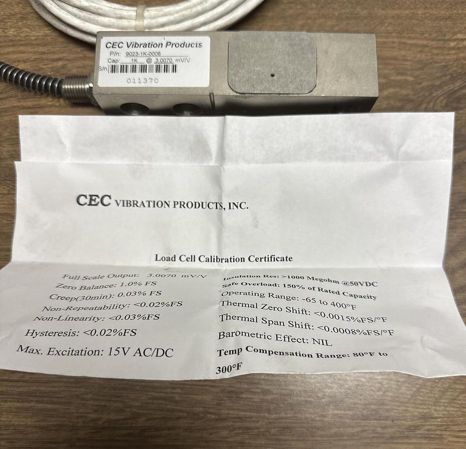 CEC Vibration Products,9023-1K-0008,1K Load Cell