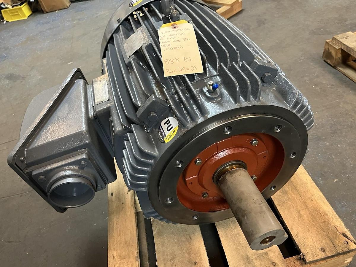 Used WESTINGHOUSE,N0406C,MAX-SE INDUCTION MOTOR 40HP 1180RPM 3PH 364TC