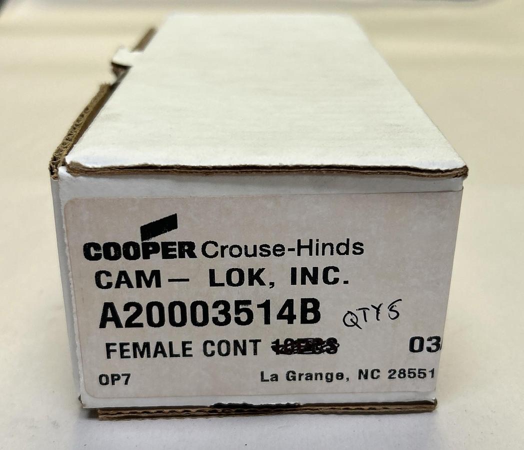 COOPER CROUSE-HINDS,A20003514B,FEMALE CONT LOT OF 5 NOS