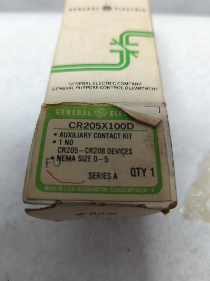 GENERAL ELECTRIC,CR205X100D,AUXILIARY CONTACT NEMA SIZE 0-5 NOS