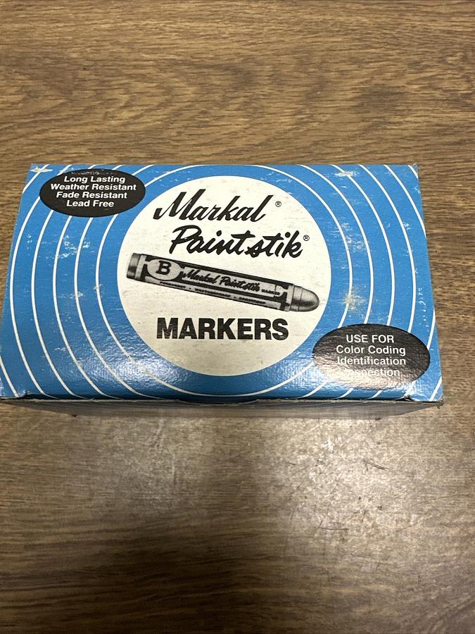 Used Markal Paintstik,80220-B,Orange Solid Marking Crayon Box of 12