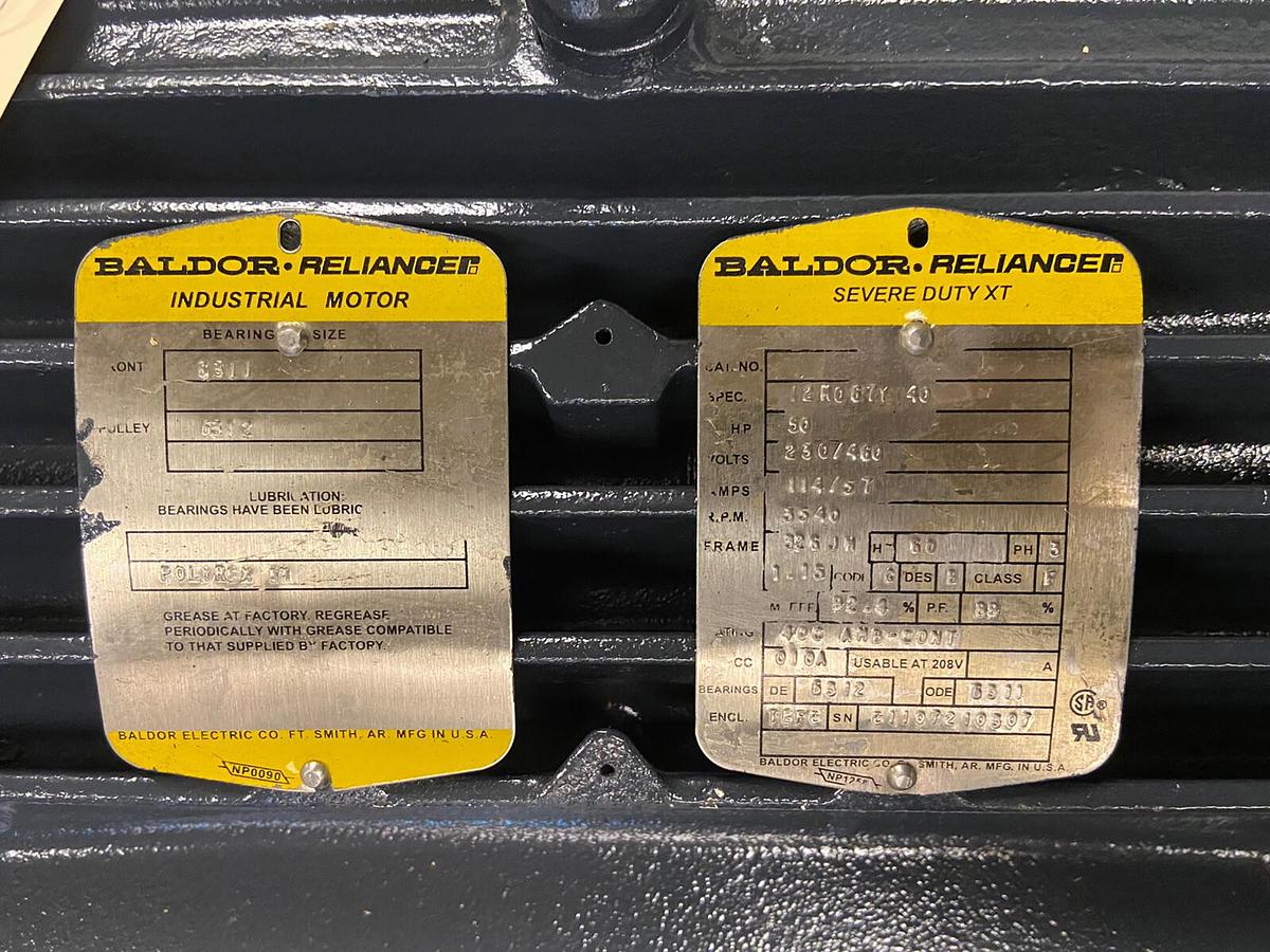 Used Baldor,XT 326JM,Severe Duty XT 50Hp Motor 3540RPM 230/460V Frame 326JM