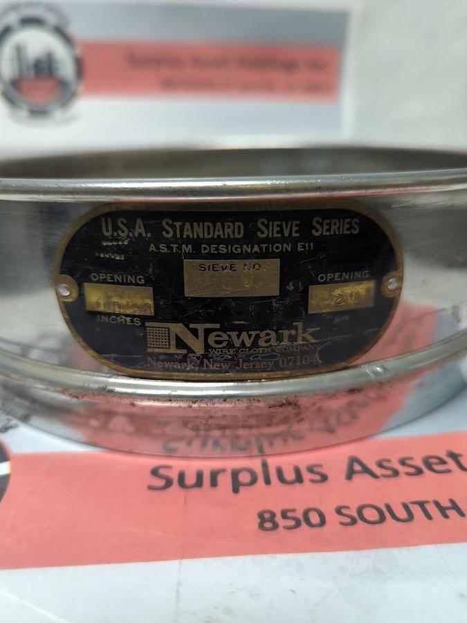 Used USA STANDARD,NO.160,TEST SIEVE  ASTM E-11 SPEC PRE-OWNED