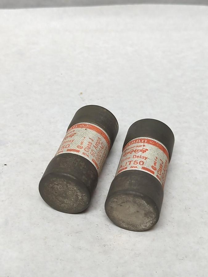 Used GOULD SHAWMUT,AJT50,AMP-TRAP 50 AMP FUSE LOT OF 2 PRE-OWNED