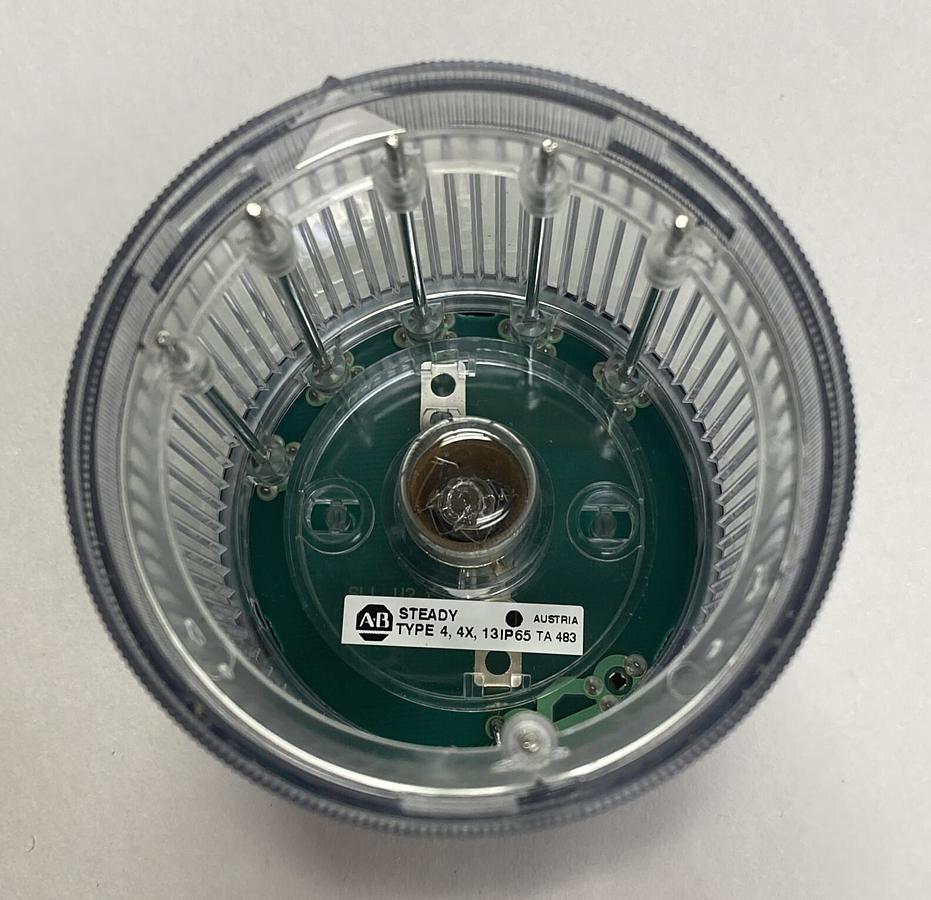 ALLEN BRADLEY,855T-B20DN7,SER B CLEAR STACK LIGHT NOS