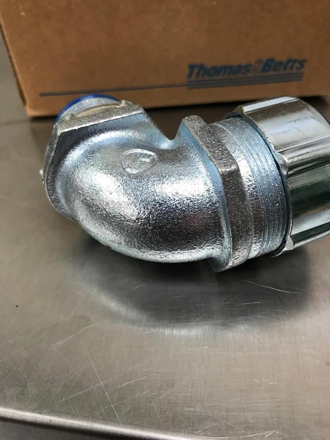 Thomas & Betts,5354,1 IN 90 degree Metal Conduit Connectors Box of 5
