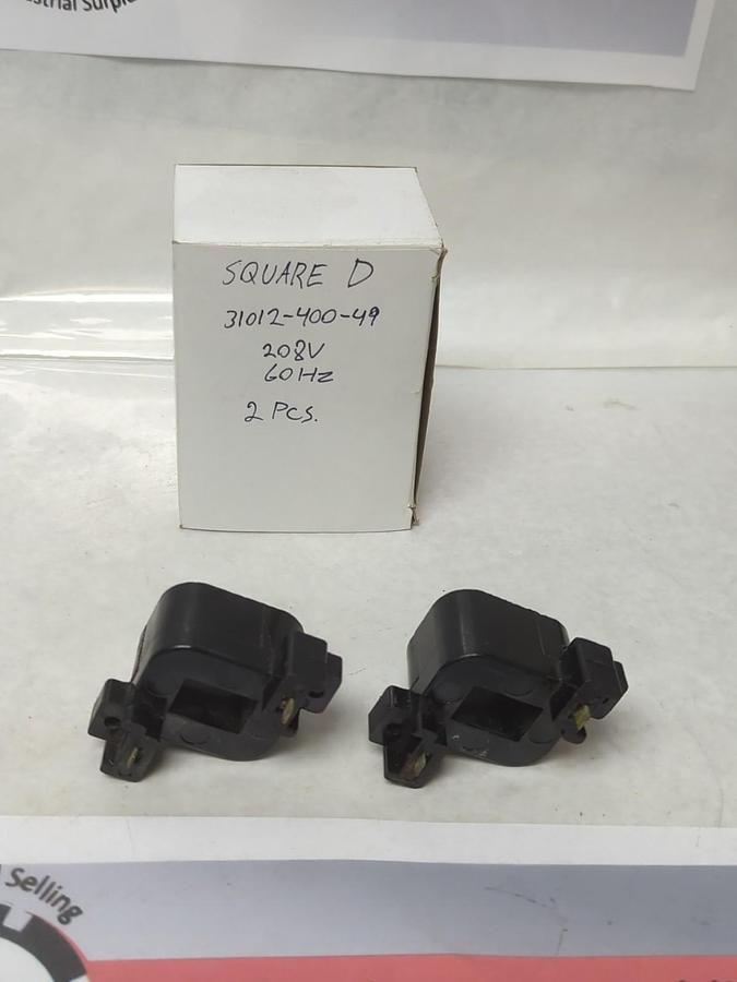 Used SQUARE D,31012-400-49,COIL 208V 60HZ LOT OF 2 PRE-OWNED