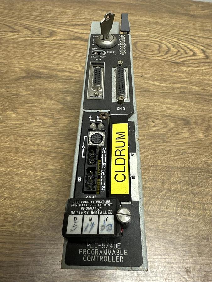 Used Allen Bradley,1785-L40E,Ser C PLC-5/40 Ethernet Processor Module