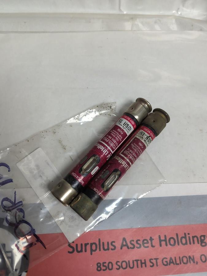 Used LITTELFUSE,IDSR-15,INDICATOR 15 AMP FUSE LOT OF 2 PRE-OWNED