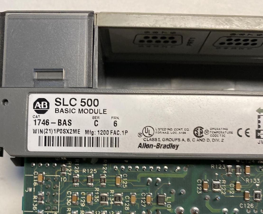 Used Allen-Bradley,1746-BAS,SER C FRN 6 SLC500 Basic Module