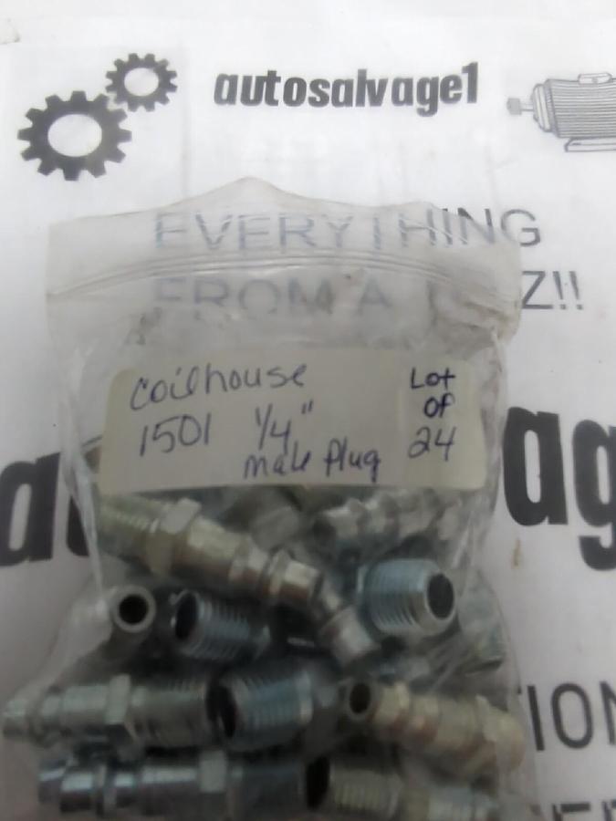 COILHOUSE,1501, 1/4 INCH MALE PLUG AIR FITTING LOT OF 24 NOS