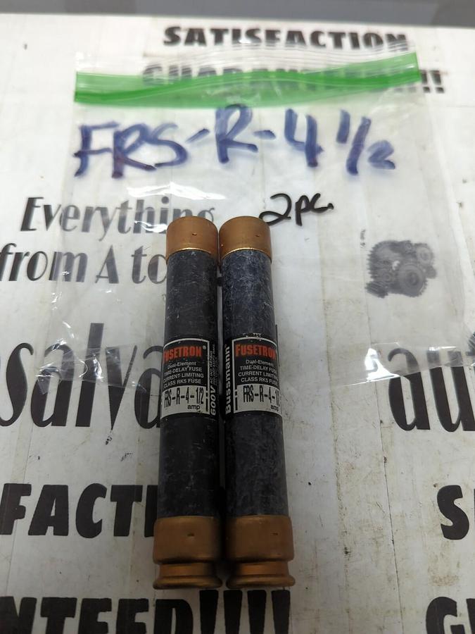 COOPER BUSSMANN,FRS-R-4-1/2,FUSETRON FUSES LOT OF 2 NOS